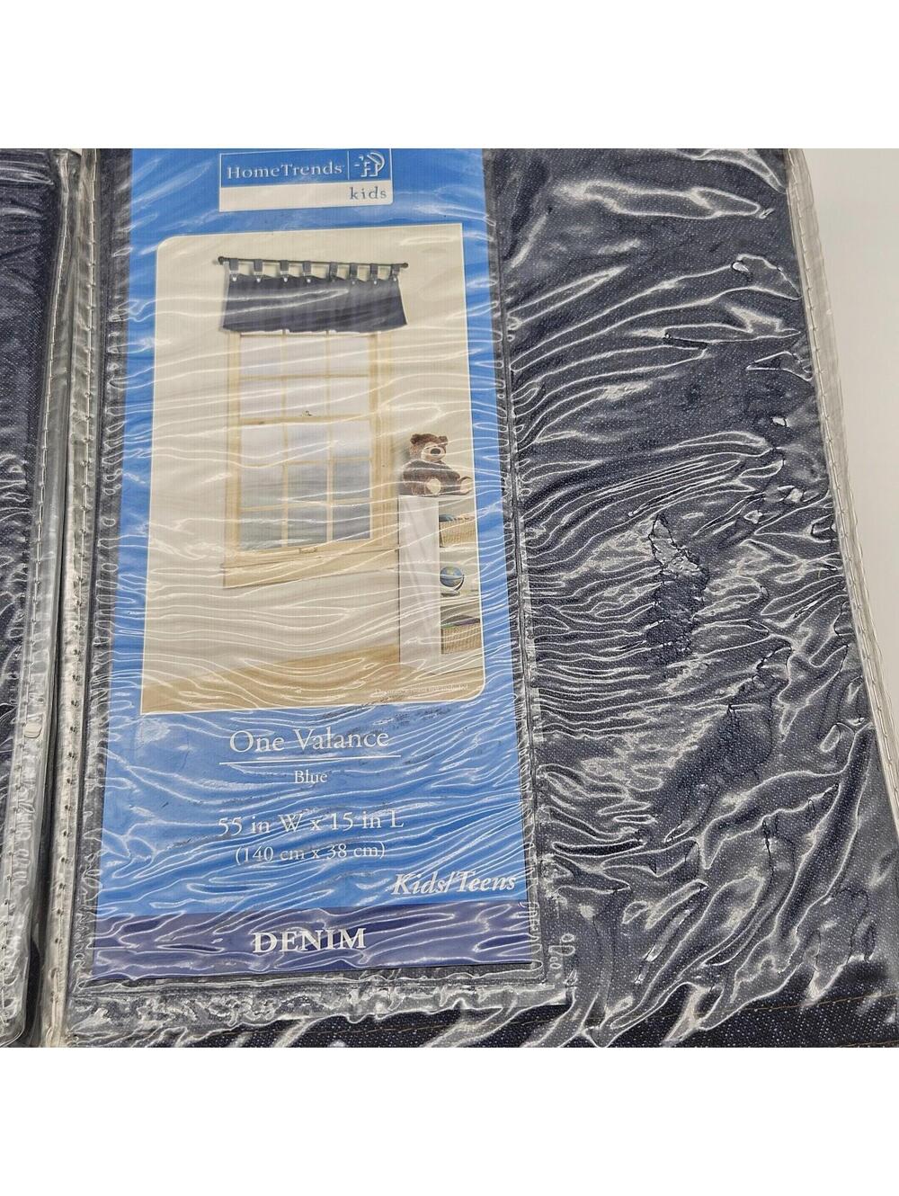 Home Trends Kids Denim Valance 55"X15" New